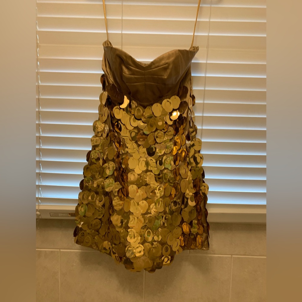 Sequined Strapless Dress